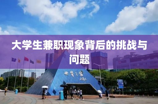 大学生兼职现象背后的挑战与问题