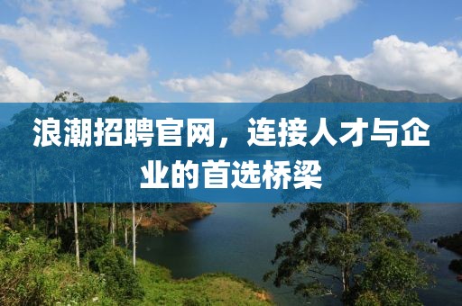 浪潮招聘官网，连接人才与企业的首选桥梁