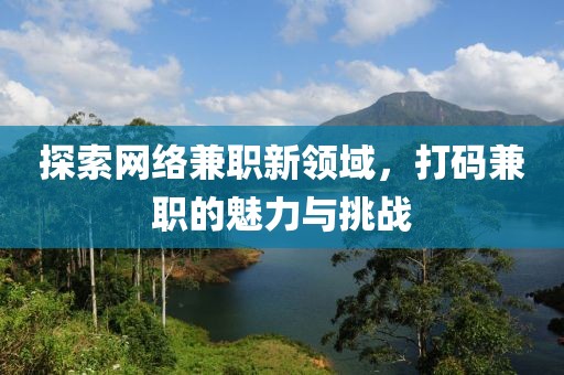 探索网络兼职新领域，打码兼职的魅力与挑战